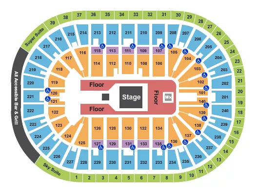 FORREST FRANK Seating Map Seating Chart