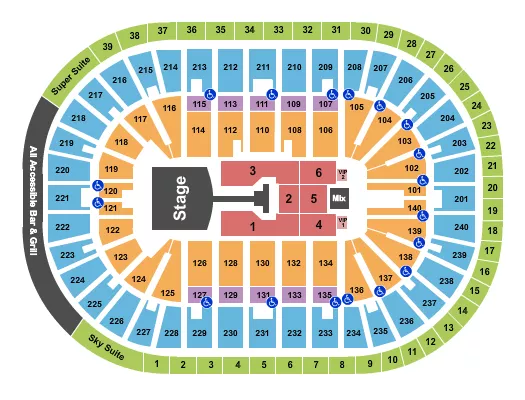 JONAS BROTHERS Seating Map Seating Chart