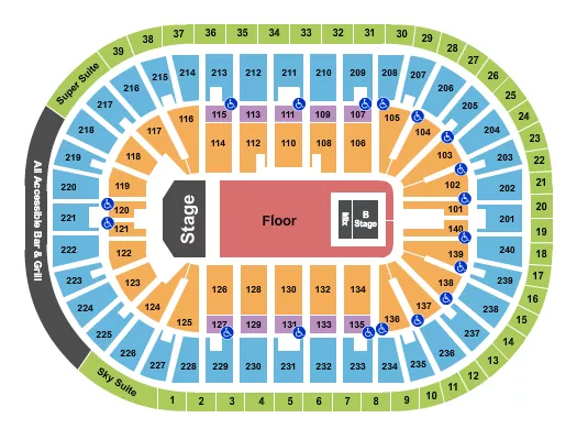 TYLER THE CREATOR Seating Map Seating Chart