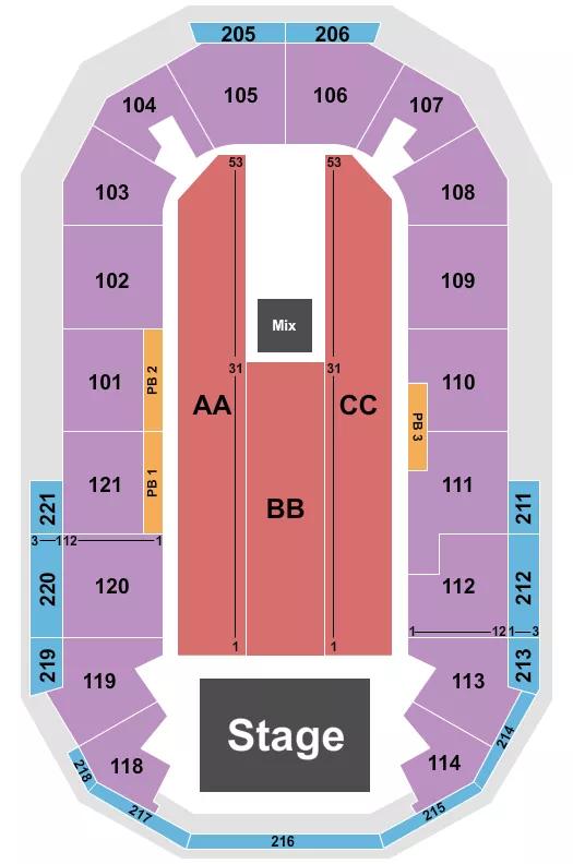 ENDSTAGE 21 Seating Map Seating Chart