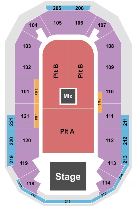 ENDSTAGE PIT AB 2 Seating Map Seating Chart