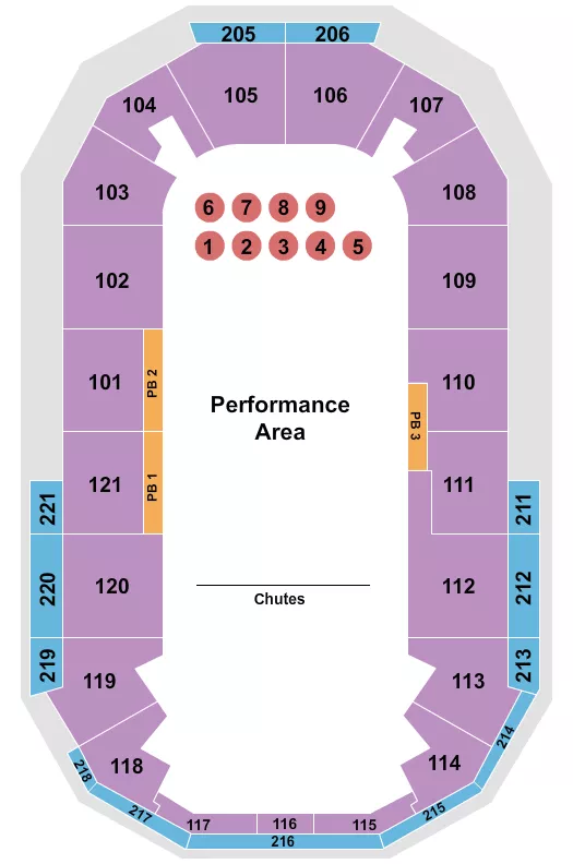 RODEO Seating Map Seating Chart