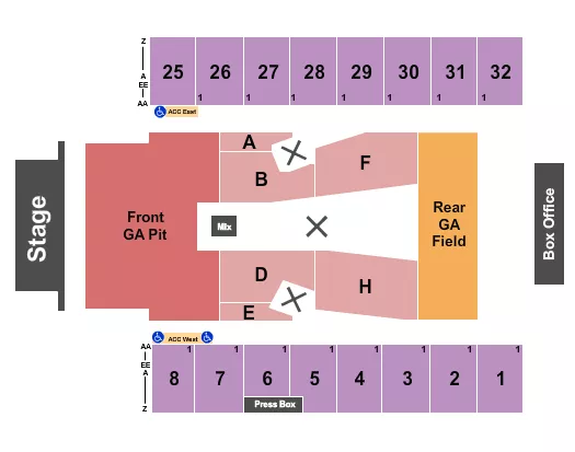 IRON MAIDEN Seating Map Seating Chart