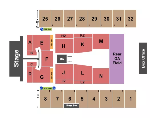 JONAS BROTHERS Seating Map Seating Chart
