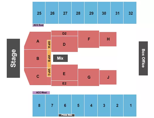 ENDSTAGE 3 Seating Map Seating Chart