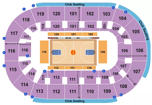 BASKETBALL GLOBETROTTERS Seating Map Seating Chart