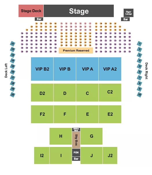 ARIZONA JAZZ FESTIVAL Seating Map Seating Chart