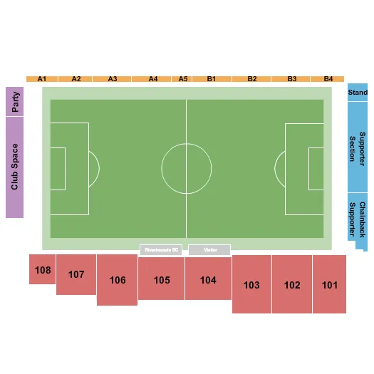 HIGHMARK STADIUM PITTSBURGH RUGBY Seating Map Seating Chart