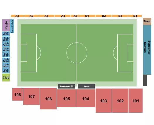 HIGHMARK STADIUM PITTSBURGH SOCCER 2 Seating Map Seating Chart