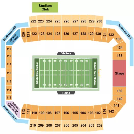 FOOTBALL 1 Seating Map Seating Chart