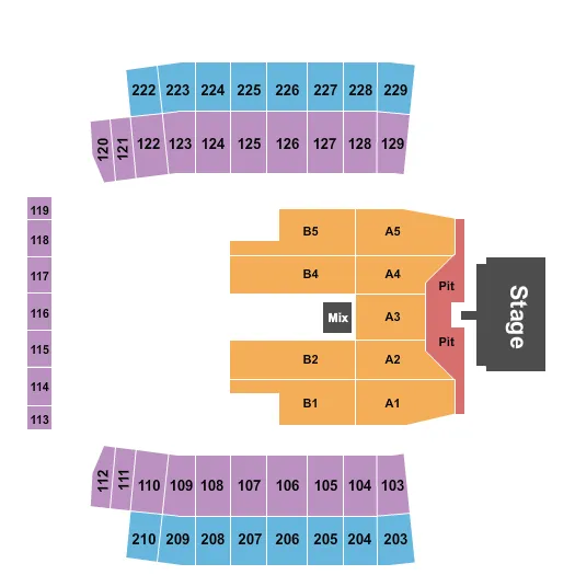 HELLA MEGA TOUR Seating Map Seating Chart