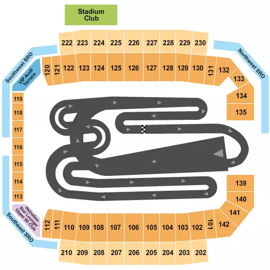 RACING Seating Map Seating Chart