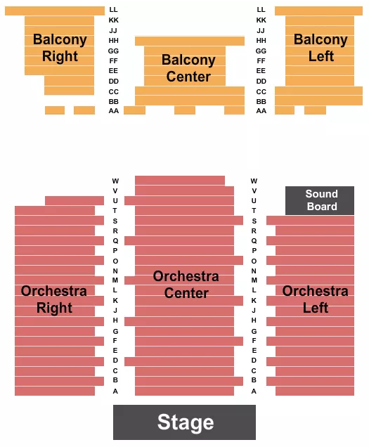 ENDSTAGE Seating Map Seating Chart
