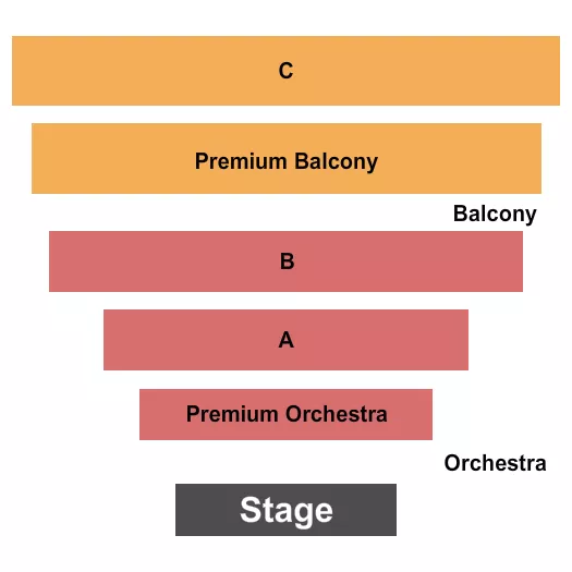 HISTORIC MAIN STAGE AT ATHENAEUM CENTER IL BALLET OF LIGHTS Seating Map Seating Chart