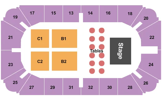 ENDSTAGE TABLES Seating Map Seating Chart