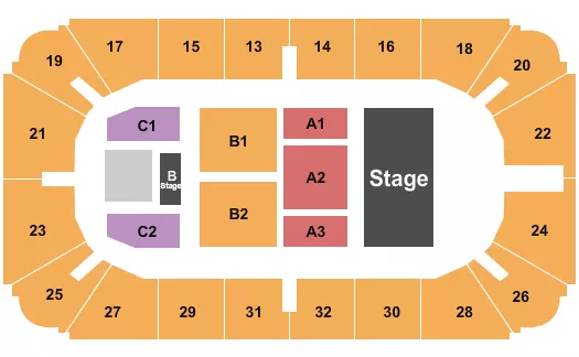 ZACH WILLIAMS Seating Map Seating Chart