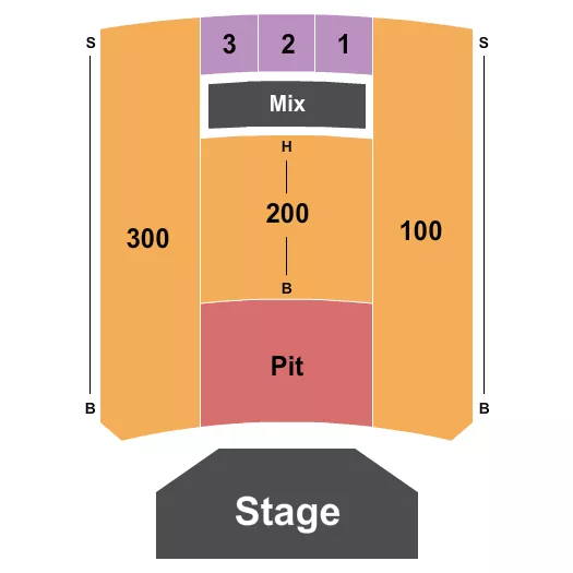 ENDSTAGE PIT Seating Map Seating Chart
