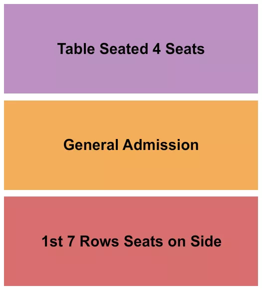 GA TABLE SIDE SEATS Seating Map Seating Chart