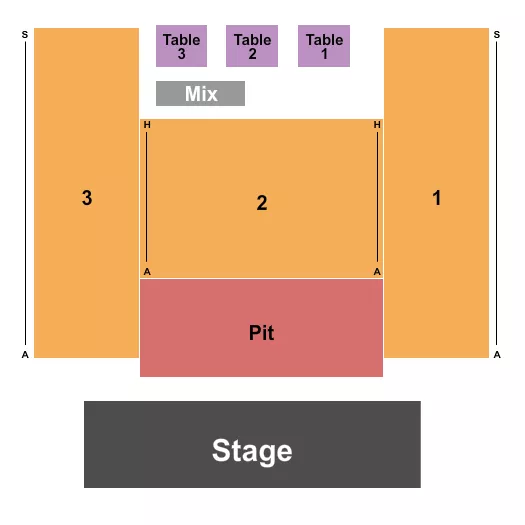 ENDSTAGE RESERVED 1 3 W PIT Seating Map Seating Chart
