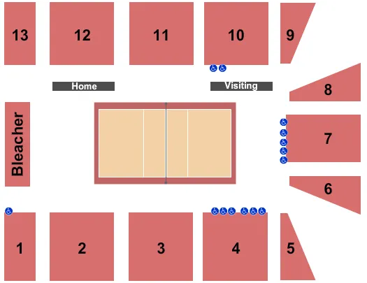 VOLLEYBALL Seating Map Seating Chart