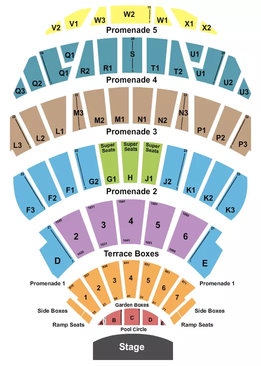 ENDSTAGE 2 POOL CIRCLE ROW DIFFERENCE Seating Map Seating Chart
