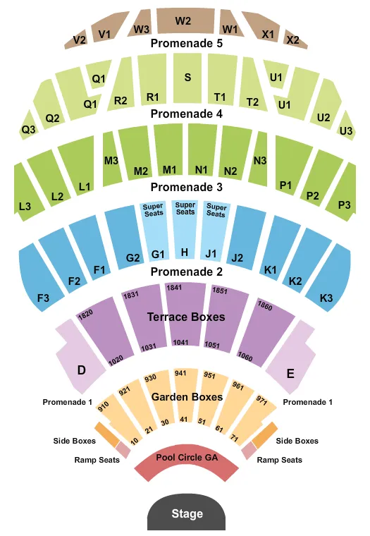 ENDSTAGE GA Seating Map Seating Chart