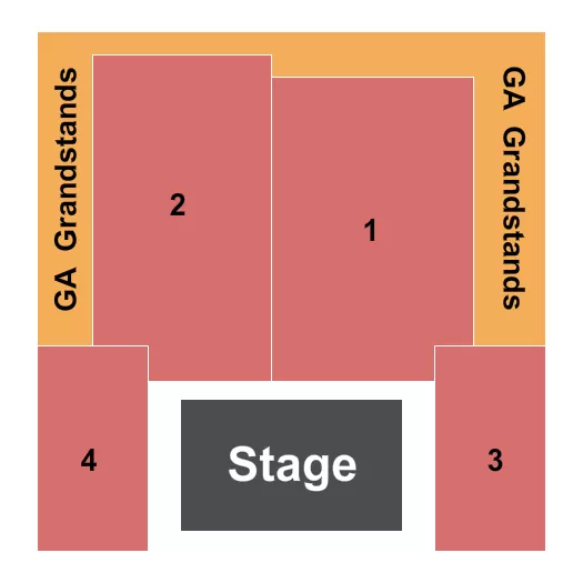 HOLLYWOOD CASINO IL ENDSTAGE GRANDSTAND Seating Map Seating Chart
