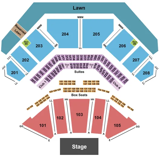 ENDSTAGE 2 Seating Map Seating Chart