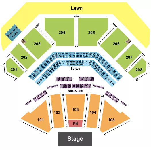 ENDSTAGE GA PIT Seating Map Seating Chart