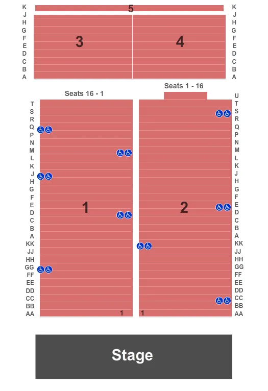 ENDSTAGE Seating Map Seating Chart