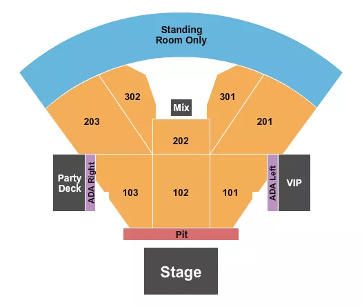 ENDSTAGE PIT 2 Seating Map Seating Chart