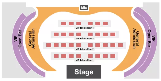 GA VIP OPEN BAR TABLES Seating Map Seating Chart
