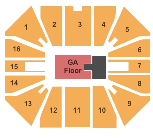 ENDSTAGE GA FLOOR Seating Map Seating Chart