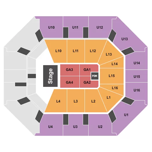 ENDSTAGE GA FLOOR 1 4 Seating Map Seating Chart