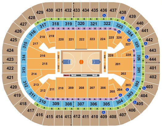 BASKETBALL GLOBETROTTERS Seating Map Seating Chart