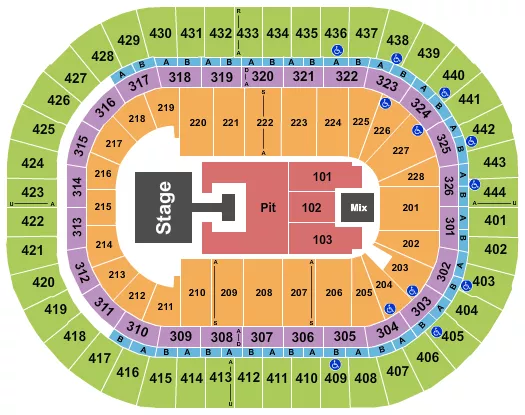 DEMI LOVATO Seating Map Seating Chart
