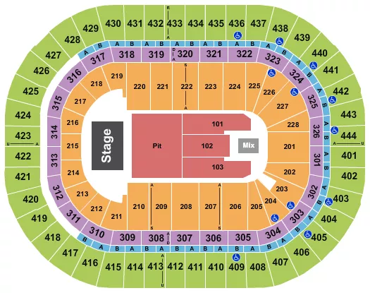 ENDSTAGE BIG PIT 2 Seating Map Seating Chart