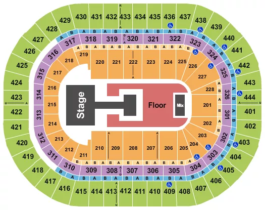 ENDSTAGE GA FLOOR 3 Seating Map Seating Chart