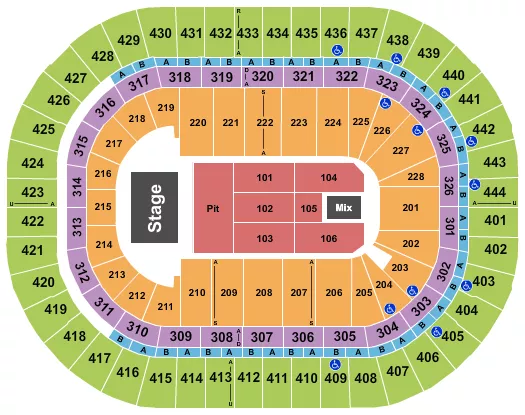 ENDSTAGE GA PIT Seating Map Seating Chart