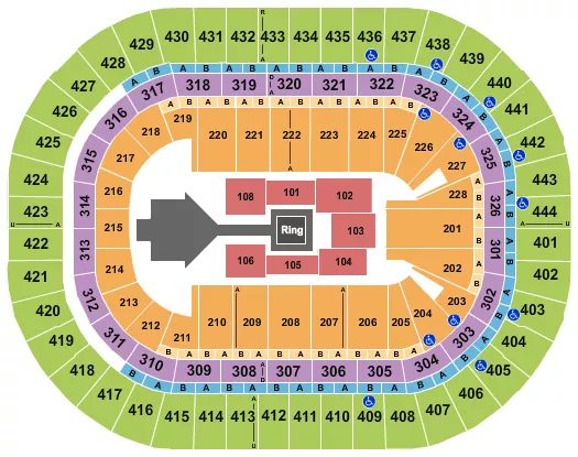 WWE Seating Map Seating Chart