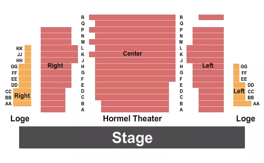ENDSTAGE Seating Map Seating Chart