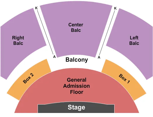 HOUSE OF BLUES DALLAS END STAGE Seating Map Seating Chart