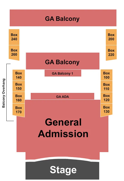 HOUSE OF BLUES CHICAGO GA FLOOR GA BALCONY WITH BOXES 2 Seating Map Seating Chart