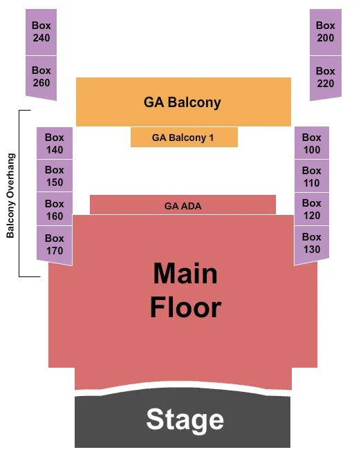 HOUSE OF BLUES CHICAGO GA FLOOR GA BALCONY WITH BOXES Seating Map Seating Chart