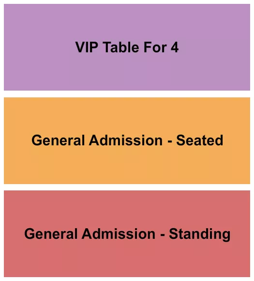 GA STANDING SEATED VIP Seating Map Seating Chart