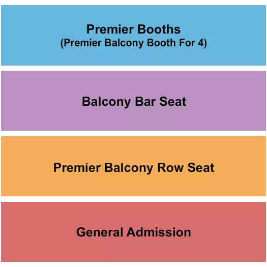 HOWARD THEATRE DC GA PREMIER BALCONY Seating Map Seating Chart