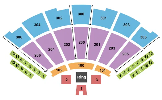 BOXING Seating Map Seating Chart