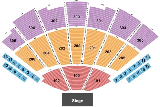 END STAGE Seating Map Seating Chart