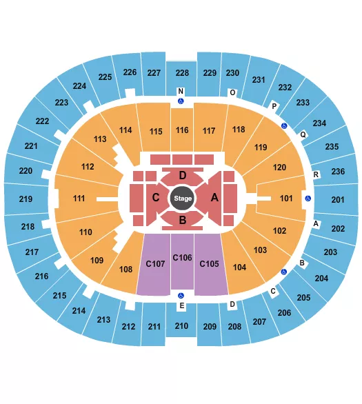 CENTER STAGE Seating Map Seating Chart