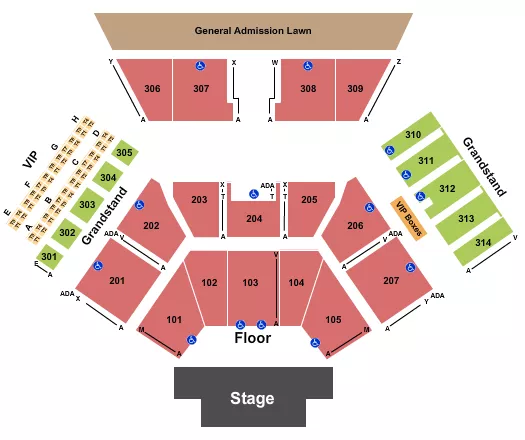 END STAGE Seating Map Seating Chart